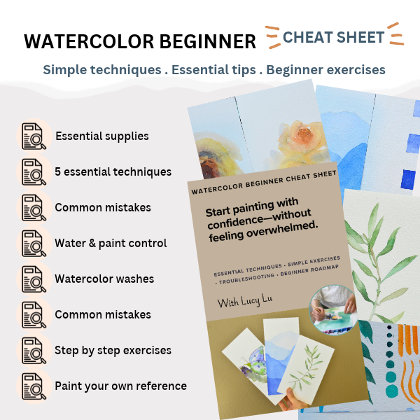 Watercolor Beginner Cheat Sheet cover
