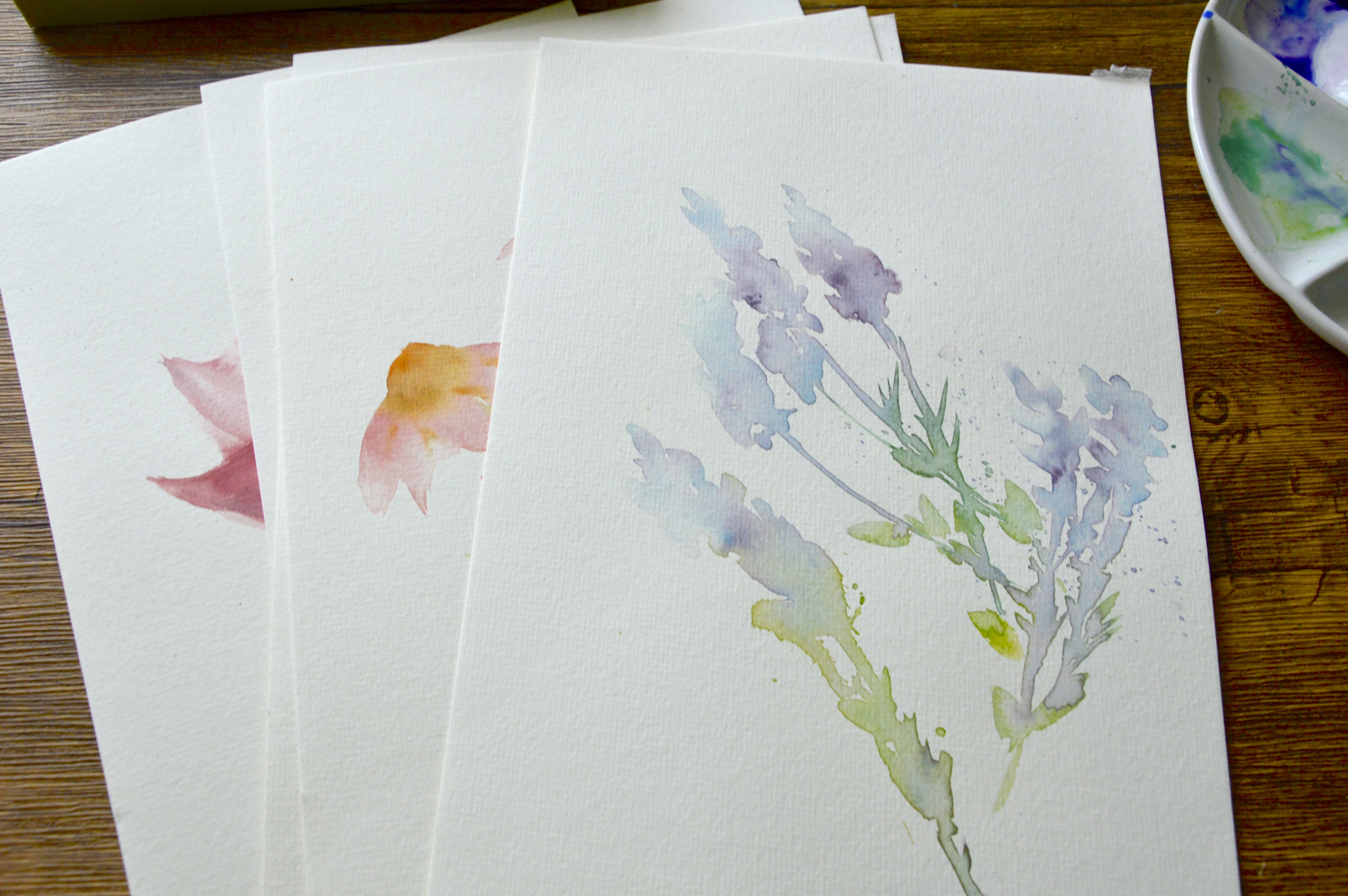 Day 5 lavender watercolor painting